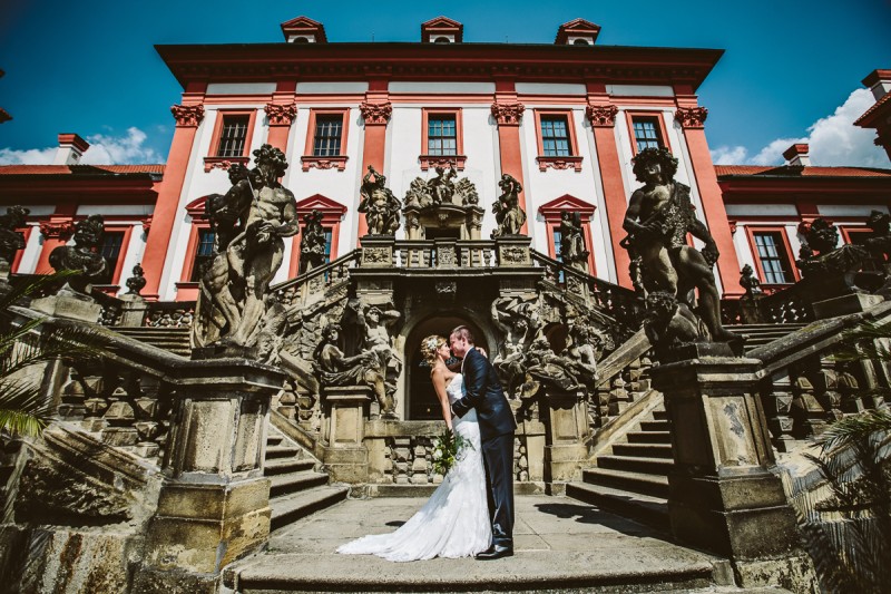 Michala a Daniel, Trojský zámek, svatební foto, Praha - Connorweddings, wedding in Prague.